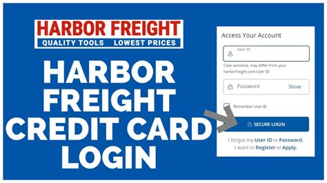 If you ever had an account online, then yes. . Harbor freight credit card log in